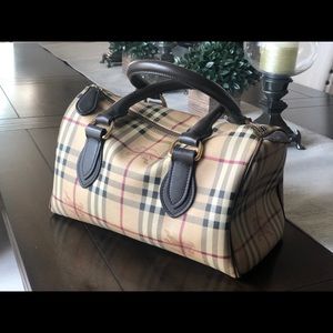 Burberry Haymarket Check Boston Bag